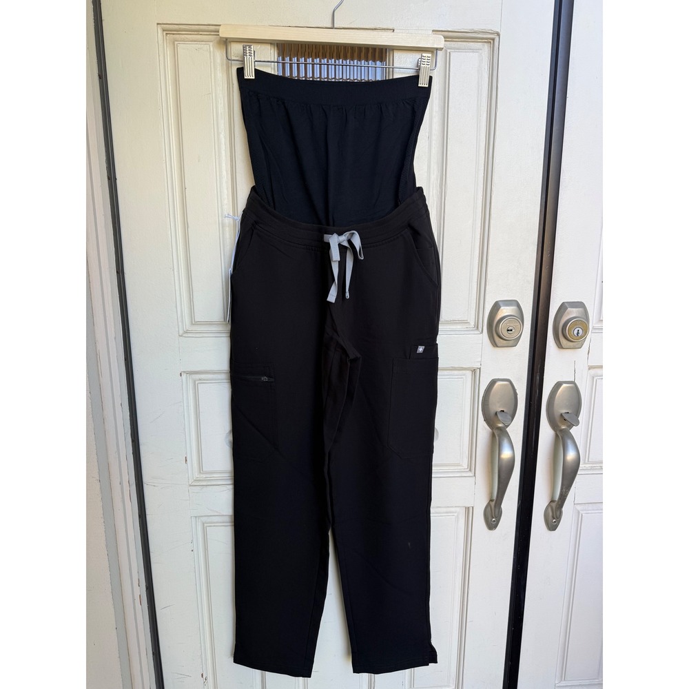 FIGS Yola Maternity Slim Scrub Pants 2.0 Black W22SW2033 Size Small NWT
